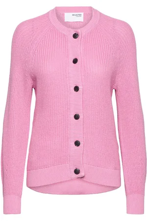 SELECTED Slflola Ls Knit Cardigan Pink