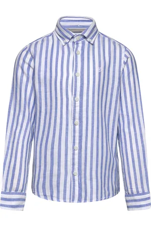 JACK & JONES Jprccmaze Linen Shirt L/S Jnr Blue Jack & J S