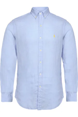 Ralph Lauren Slim Fit Linen Shirt Blue