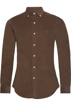 Ralph Lauren Slim Fit Corduroy Shirt Brown
