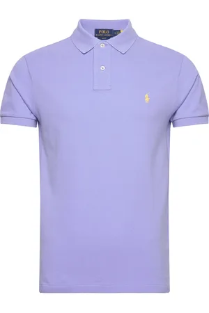 Ralph Lauren Slim Fit Mesh Polo Shirt Purple