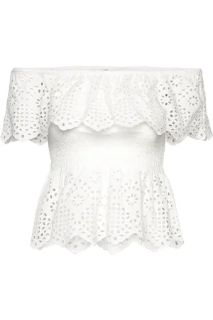 Rosemunde Cotton Top W/ Embroidery White