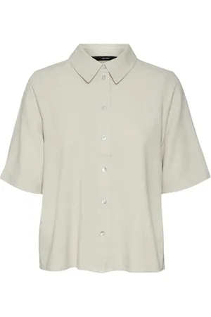 VERO MODA Vmmymilo 2/4 Shirt Wvn Ga Cream