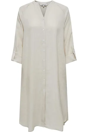 ONLY Onltokyo L/S Linen Blend Dress Pnt Noos Cream