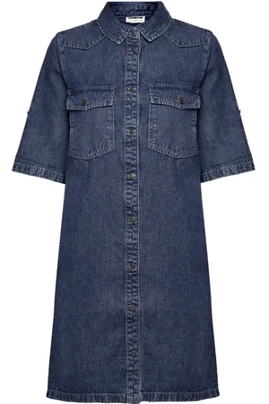 Noisy May Nmnew Signe S/S Denim Dress Vi002Mb Noos Blue