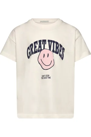 TOM TAILOR Over D Printed T-Shirt White