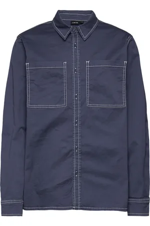 LMTD Nlmsuni Twi Ls Overshirt Blue