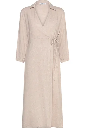 MSCH Mschjovene Ginia 3/4 Wrap Dress Beige