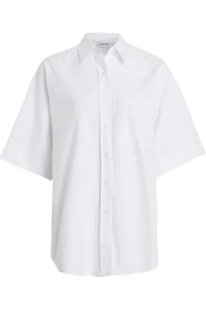 Calvin Klein Over Ss Cotton Shirt White