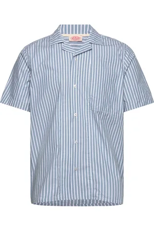 Armor.lux Striped Short-Sleeved Shirt Blue