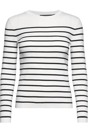 Ralph Lauren Striped Crewneck Sweater White
