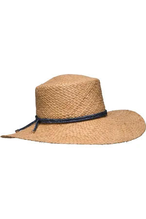 Ralph Lauren Logo-Charm Straw Sun Hat Beige