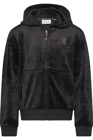Juicy Couture Diamante Zip Through Hoodie Black