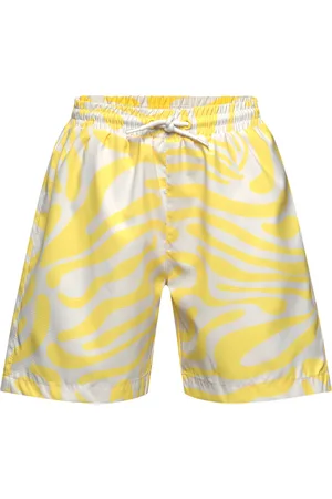 Mads Norgaard Sea Print Sandrino Shorts Yellow