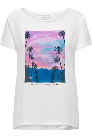 ONLY Carketty Life Ss Mix Tee Jrs White