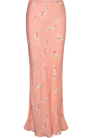 by Ti Mo Crepe Satin Skirt Pink