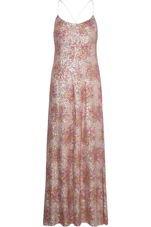 by Ti Mo Sequins Strap Dress Pink