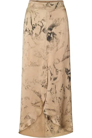 Rabens Saloner Fracture Tulip Skirt - Noelle Beige Rabens Sal R