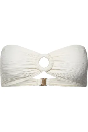 By Malina Lisa Ring Front Bandeau Bikini Top Cream