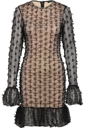 ROTATE Bow Mesh Mini Dress