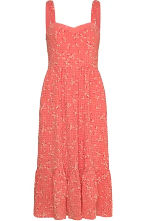 French Connection Erin Gretta Dress Coral