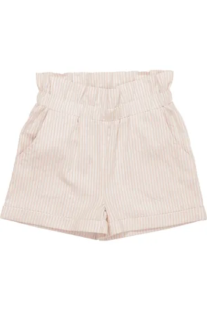 Copenhagen Colors Seersucker Shorts W. Frill Beige