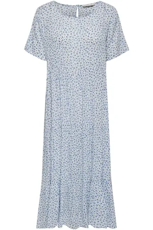 ONLY Onlmaya Life S/S Dress Wvn Noos Blue