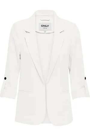 ONLY Onlcaro 3/4 Unlined Blazer Cc Tlr White