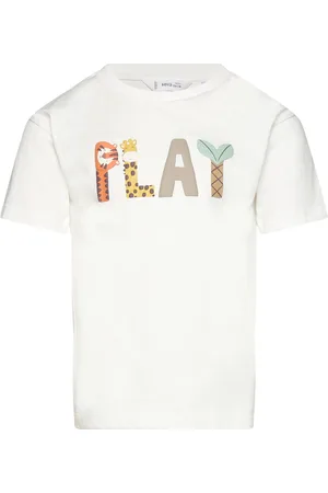 MANGO Embossed Message T-Shirt White