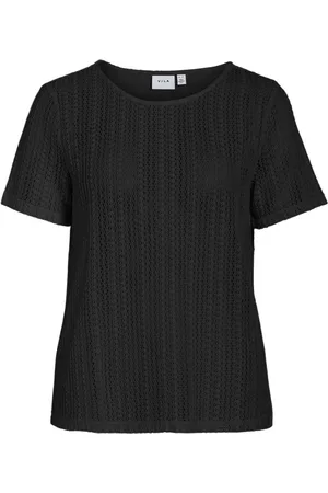 VILA Vigardea O-Neck S/S Top Black