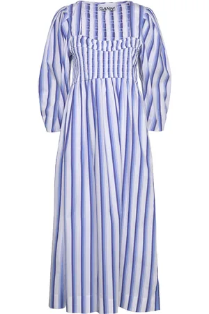 Ganni Stripe Cotton Blue