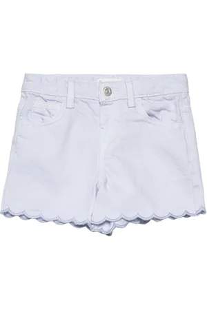 MANGO Shorts With Wavy Hem Blue