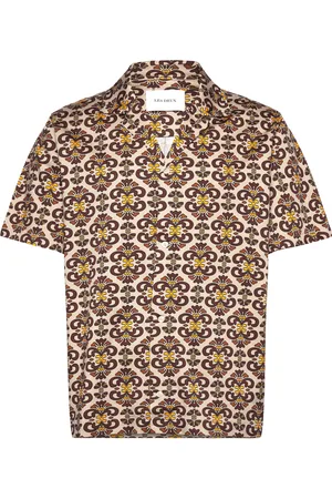 Les Deux Hendrix Aop Ss Shirt Cream