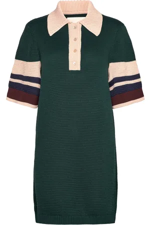 GANT Polo Knit Mini Dress Patterned