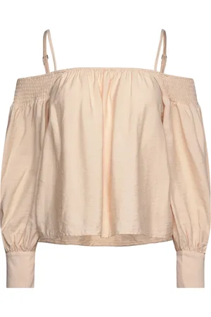 Norr Alyssa Off Shoulder Top Beige