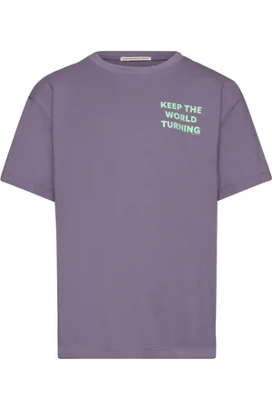 TOM TAILOR Over Printed T-Shirt Purple