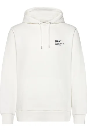 GANT Small Logo Hoodie White