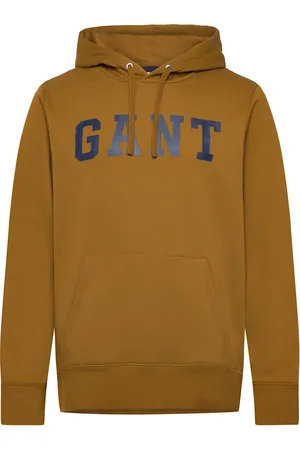 GANT Logo Sweat Hoodie Brown