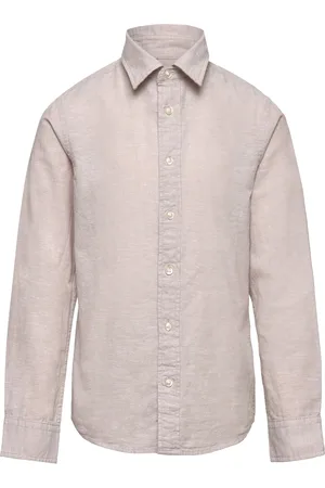 JACK & JONES Jjelinen Blend Shirt Ls Sn Jnr Beige Jack & J S