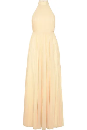 BUBBLEROOM Fionne Pleated Gown Yellow