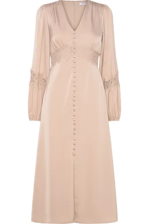 BUBBLEROOM Alicia Midi Dress Beige