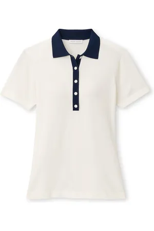 Peter Millar Stuart Short Sleeve Collared Performance Sweater White