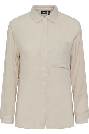 Pieces® Pcmastina Ls Relaxed Shirt Cream
