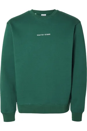 SELECTED Slhhankie Logo Crew Neck Sweat Noos Green