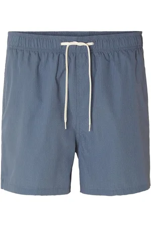 SELECTED Slhcooper-Seersucker Swimshorts Blue