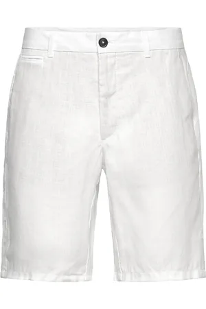 MANGO Slim-Fit 100% Linen Bermuda Shorts