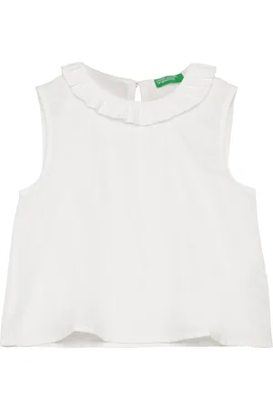 Benetton Sleeveless Shirt White