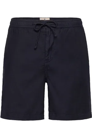 Morris Fenix Linen Shorts Navy