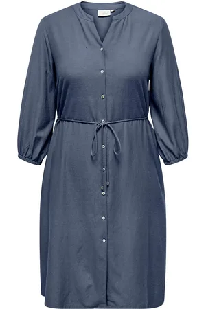ONLY Carjupiter Life 3/4 Button Blk Dress Wvn Blue