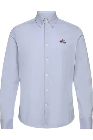 Morris Eddie Pique Shirt Blue